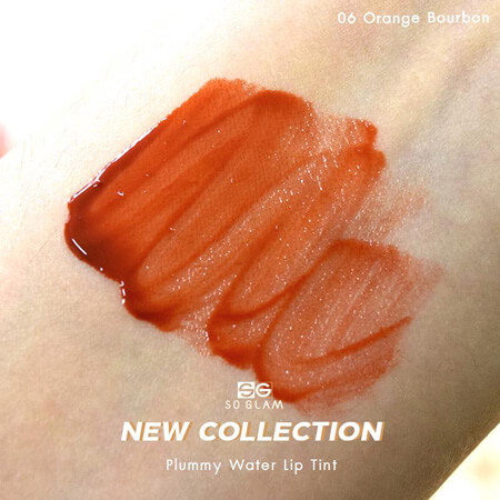 So glam Plummy Water Lip Tint 06 Orange Bourbon